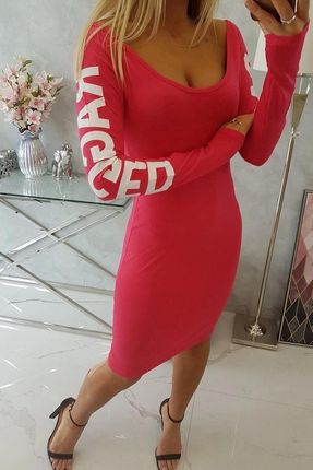 Sukienka Ragged fuksja - zdjęcie 2