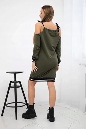 Sukienka Tres Chic khaki - zdjęcie 3