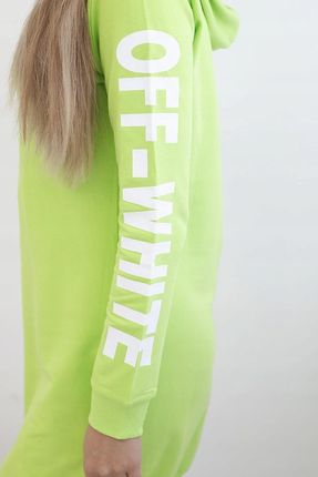 Sukienka Off White pistacjowa - zdjęcie 4