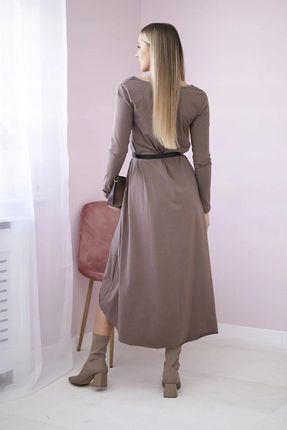Sukienka z ozdobnym paskiem i napisem mocca - zdjęcie 3