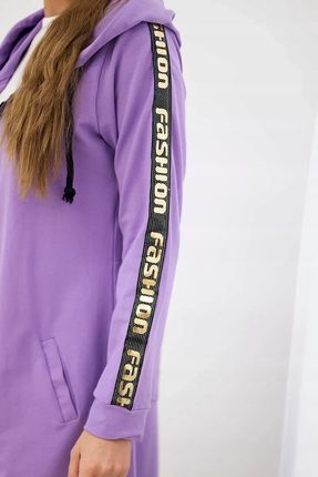 Bluza z suwakiem z tyłu ciemno fioletowa - zdjęcie 2