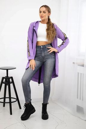 Bluza z suwakiem z tyłu ciemno fioletowa - zdjęcie 3