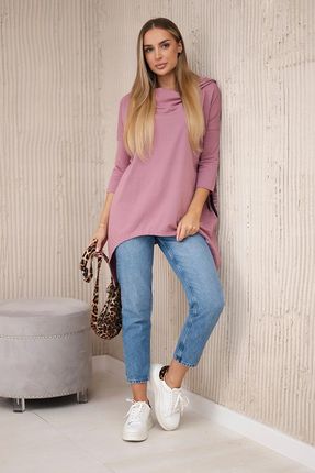 Bluza z nadrukiem roweru ciemny różowy - zdjęcie 2