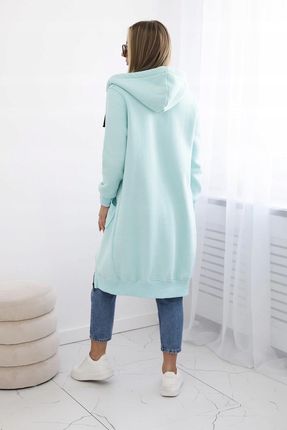 Bluza ocieplana długa z kapturem - zdjęcie 3