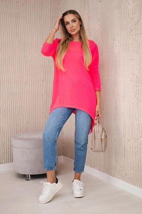 Bluza z nadrukiem roweru różowy neon - zdjęcie 3