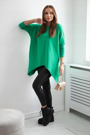 Bluzka oversize zielona - zdjęcie 2