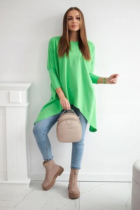 Bluzka oversize jasny zielony - zdjęcie 2