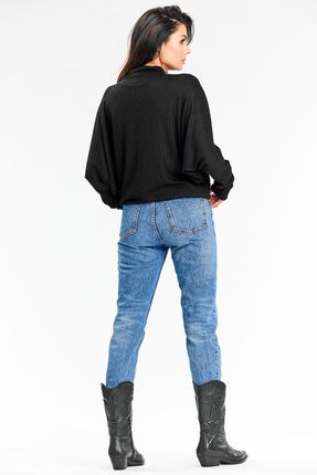 Awama Casualowy Sweter Czarny R - zdjęcie 5