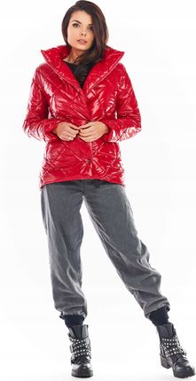 Awama Modna Kurtka Czerwony L/Xl - zdjęcie 3