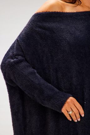 Awama Nowoczesny Sweter Czarny One Size - zdjęcie 4