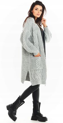 Awama Uniwersalny Sweter Szary - zdjęcie 4