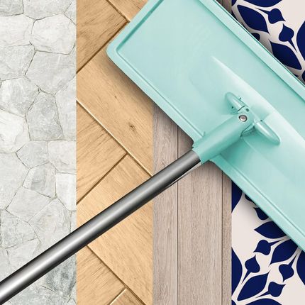 Maxsell Mop Płaski Z Wyciskaczem + Wiadro Dwukomorowe + 2 Wkłady Mikrofibra - zdjęcie 2