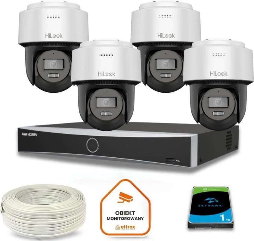 Zdjęcie Hilook Zestaw Monitoringu 4 Kamery Ip Ptz-N6-P (Z53766PTZ4) - Brwinów