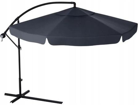 Steelfence Parasol Ogrodowy Duży Składany 350Cm Z Wysięgnikiem Antracyt Pokrowiec 1828245824 - zdjęcie 5