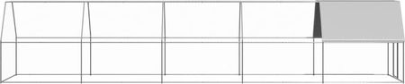 Dkd Home Decor Zewnętrzna Klatka Dla Kurcząt 2X10X2M Stal Ocynkowana - zdjęcie 2