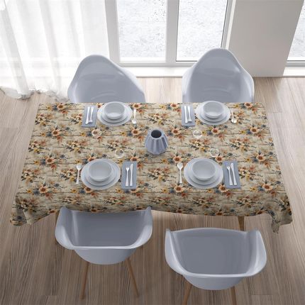 Homeview Obrus Plamoodporny 140X200 Gładki Wiosenny Wzór Kwiaty Kolory (HOBF390140X200) - zdjęcie 3