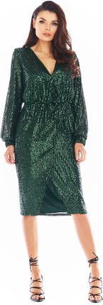 Casualowa Sukienka Zielony | MUST HAVE Wygodna Sukienka Zielony r.XL Wygodn - zdjęcie 2