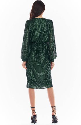 Casualowa Sukienka Zielony | MUST HAVE Wygodna Sukienka Zielony r.XL Wygodn - zdjęcie 4