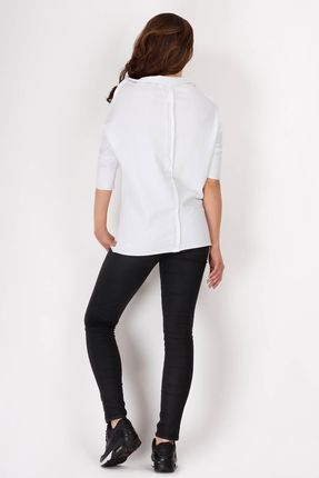 Stylowa Bluza Biały | HIT SEZONU Casualowa Bluza Biały r.L/XL Wygodna - zdjęcie 2