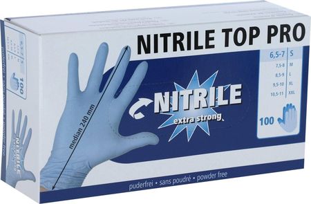 Kerbl Rękawice Nitrylowe Nitrile Top Pro, Roz. S, Niebieski, 100szt. - zdjęcie 2