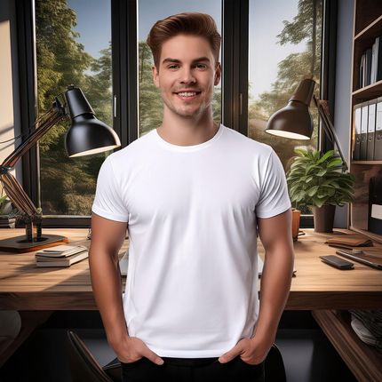 Koszulka męska T-shirt 100% bawełna oryginał Malfini Classic New biała XXL - zdjęcie 5
