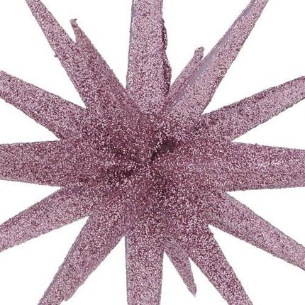 Boltze 2-Częściowa Zawieszka Sparkling Różowa Z Brokatem D15Cm 3D Gwiazda - zdjęcie 2