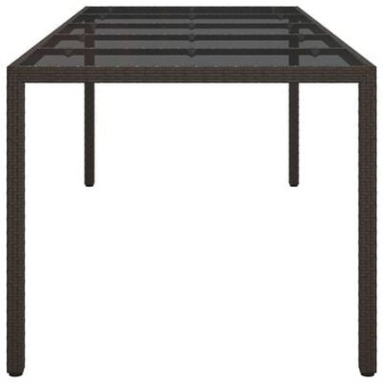 vidaXL Stół Do Jadalni Brązowy 250X100X75cm Polirattan 362553 - zdjęcie 3