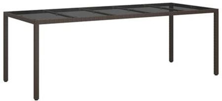 vidaXL Stół Do Jadalni Brązowy 250X100X75cm Polirattan 362553 - zdjęcie 2