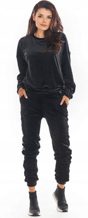 Basic Spodnie Czarny | UNIWERSALNY STYL Codzienne Spodnie Czarny r.XL Wygod - zdjęcie 4