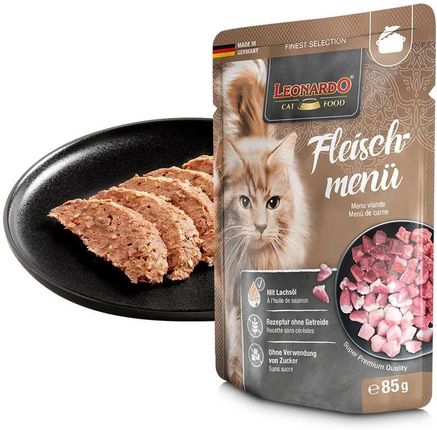 Leonardo Finest Selection Bezzbożowa Mokra Karma Wołowina Kurczak Jagnięcina 8X85G - zdjęcie 4
