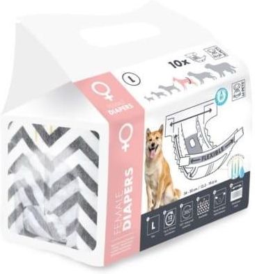 M Pets Pieluchy Diapers Ona 12szt. M - zdjęcie 3