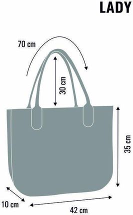 Bertoni Torba filcowa LADY XL antracyt - Livia (TL69) - zdjęcie 3