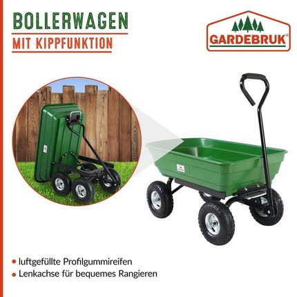 Gardebruk Wózek Plażowy Transportowy Zielony 103,5X51X92,5Cm - zdjęcie 4