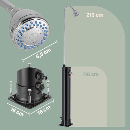 Monzana Prysznic Solarny Czarny 18L - zdjęcie 4