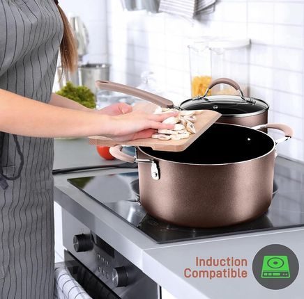 Nutrichef Komplet Garnków Patelnie Przybory Kuchenne 14el. (NCCW14SBR) - zdjęcie 5