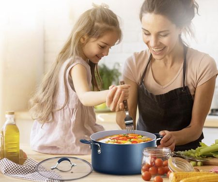 Nutrichef Komplet Garnków Patelnie Przybory Kuchenne 14el. (NCCW14SBLU) - zdjęcie 3