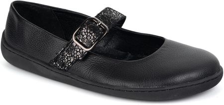 Baleriny barefoot damskie Olivier 1770POL skórzane buty z klamerką czarne - zdjęcie 2
