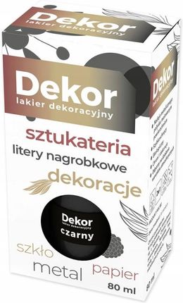Dekor Lakier Dekoracyjny 80Ml Czarny - zdjęcie 2
