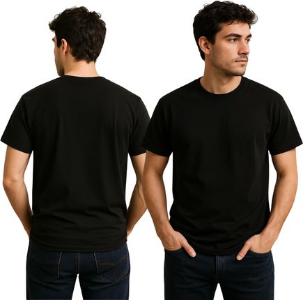 T-shirt Męski koszulka męska czarna Gildan przewiewna 100% Bawełna r. XL - zdjęcie 2