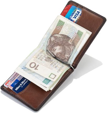 Mała Banknotówka Męska Przypalana Visconti AT-70 RFID - brązowy - zdjęcie 4
