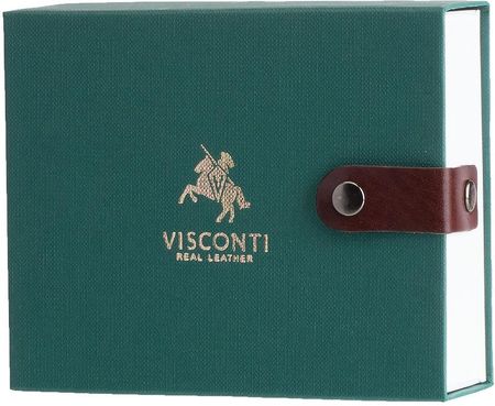 Banknotówka Męska Przypalana Skóra Visconti AT-58 RFID - brązowy - zdjęcie 2