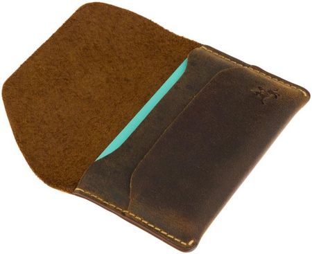 Skórzany Mikro Portfel na Karty i Banknoty Visconti RW-52 - brązowy - zdjęcie 3