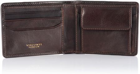 Skórzany portfel męski Visconti PT-107 z RFID - brązowy - zdjęcie 2
