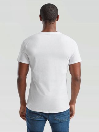 Koszulka Męska 100% Bawełna T-Shirt w serek Fruit 610660 V-neck Biały XL - zdjęcie 2