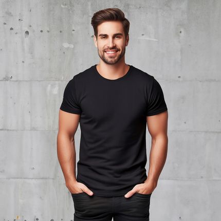Koszulka męska T-shirt męski bawełna Fruit Of The Loom Original czarna XXL - zdjęcie 6