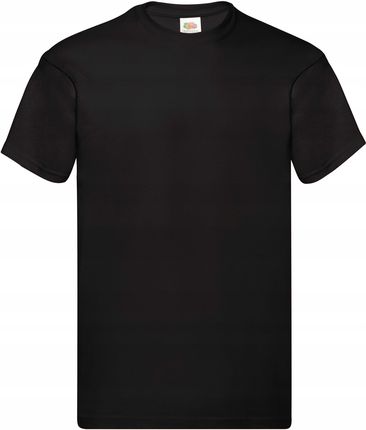 Koszulka męska T-shirt męski bawełna Fruit Of The Loom Original czarna XXL - zdjęcie 3