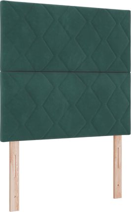vidaXL Łóżko Kontynentalne Z Materacem Zielone 100X200Cm Aksamit (3339881) - zdjęcie 2