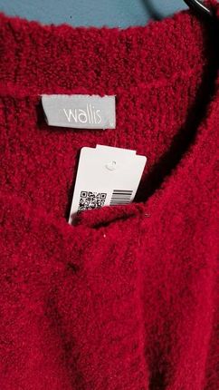 Wallis Sweter Damski Okrągły Dekolt Wygodny Ciepły Czerwony Rozmiar M - zdjęcie 4