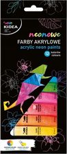 Zdjęcie Kidea Neonowe Farby Akrylowe Szkolne Do Malowania Obrazów 12X12Ml - Jordanów