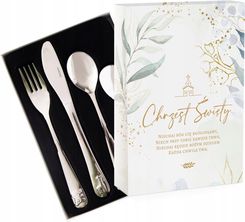 Zdjęcie Atlango 2 x Sztućce dla dzieci Chrzest Prezent Grawer imię Pamiątka życzenia Eukali - Lidzbark Warmiński
